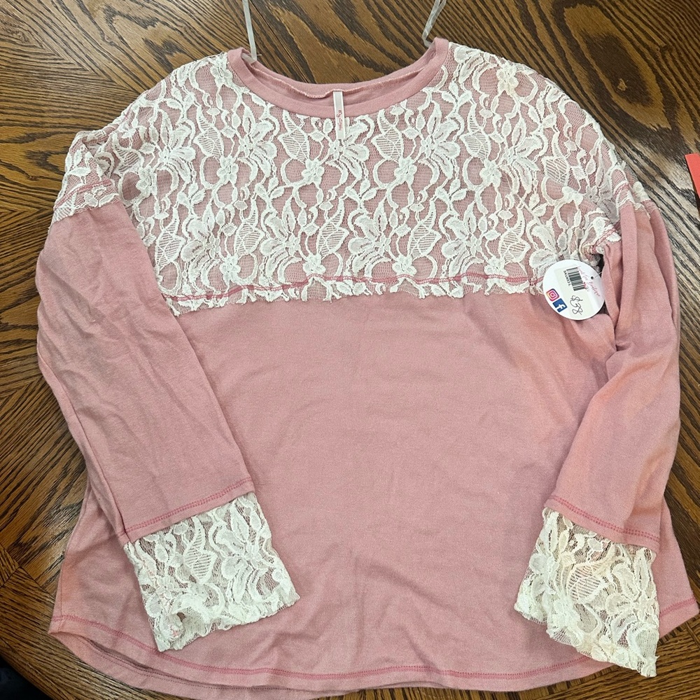 My Story Pink Lace Top